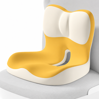 Coussin de chaise de bureau ergonomique 3D en mousse à mémoire de forme avec soutien lombaire pour le bureau à domicile, design en forme de nœud chinois