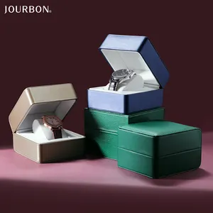 Jourbon PU Leather Jewelry Storage Box Single Watch Storage Display Watch Gift Packaging Box