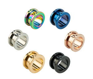 السعر المنخفض 316L الجراحية الصلب المسمار الأذن اللحم نفق كمية صغيرة الأذن التوصيل مقاييس ثقب مجوهرات بارد المتوسع مجوهرات للجسم - Product Image 2