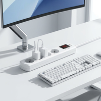 JIUJI JJSVA-FC4 Multiprise 4 prises USB avec protection contre les surtensions, tension/courant réglables pour réfrigérateur, type EU