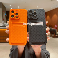 Lichicase Haute Qualité Tissé Motif Bonbons Couleur Silicone Téléphone Cas pour Itel A70 A70S A50 Zeno10 Couverture Arrière avec Fente Pour Carte