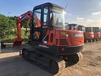 Excavatrice hydraulique Doosan DX55 d'occasion, conception compacte pour l'agriculture municipale, excavatrice hydraulique Doosan DX55 d'occasion
