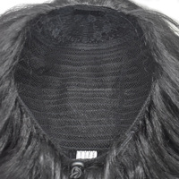 Nouveautés Perruques Bandeau Semi-Perruques Synthétiques Cheveux Afro Bouclés Yaki Auburn Ondulés à l'Eau Noués à la Main de 24 Pouces pour Femmes Noires
