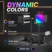 Pour panneau lumineux LED RGB 660 Pro II, lot de 2, 50W, DC12-15V, température de couleur réglable 3200-5600K, lampe vidéo pour caméra, studio photo