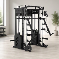 Machine Smith multifonctionnelle Dinuo pour la maison, équipement de musculation, rack de musculation avec croisement de câbles pour un entraînement complet du corps