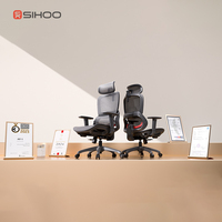 Chaise de bureau exécutive moderne SIHOO B100 en maille, accoudoirs 4D, hauteur réglable, appuie-tête plus large, base pivotante