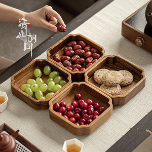 ถาดผลไม้ไม้วอลนัททรงสี่เหลี่ยมจากฉิงซาน ฮูทง สำหรับเสิร์ฟในบ้าน - Product Image 4
