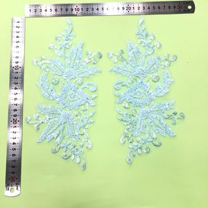 Applicazioni <span class=keywords><strong>in</strong></span> <span class=keywords><strong>Pizzo</strong></span> con Paillettes e Perline 3D, <span class=keywords><strong>Motivi</strong></span> Ricamati su Tulle per Accessori da Sposa - Product Image 6