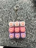 Handcrafted Little Cat PBT Single Keychain Kawaii Animal Stereo Custom DIY Portable Promotional Use Mechanical Keyboard