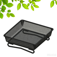 Plateau d'alimentation carré pour oiseaux, surface en maille drainable, grande capacité, support d'alimentation au sol de 17,5 cm, mangeoire pour oiseaux sauvages de jardin