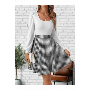 Robe en cuir blanc pour femme sans ceinture, tenue de soirée - Product Image 1