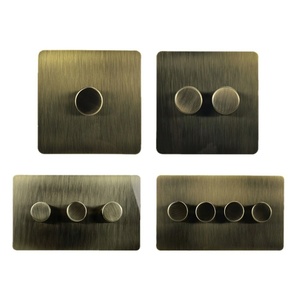 Retro EU kim loại Bảng điều chỉnh tường chuyển đổi Dimmer chuyển đổi ổ cắm, Bronzed Antique thép không gỉ Đức pháp chuyển đổi, Dimmer có thể chuyển đổi - Product Image 5
