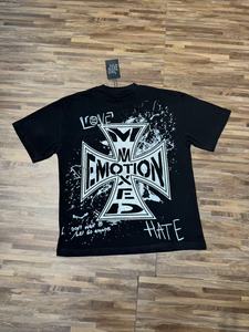 MIXED EMOTION ロサンゼルス ハイストリート プリント ポップパターン ウォッシュド ヴィンテージ メンズ＆レディース 半袖 Tシャツ - Product Image 2