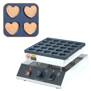 Ticari aperatif ekipmanları muffin makinesi Poffertjes Maker 25 delik Mini hollandalı krep makinesi ile CE/RoHS/CCC