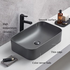Lavabo da Bagno Moderno di Alta Gamma Ovale in Ceramica Colorata con Piletta di Scarico Disponibile in Più Colori per Bagno di Servizio - Product Image 4