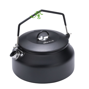 Théière d'extérieur en acier inoxydable 304 poli 1-2L avec couvercle, portable pour le voyage, la randonnée, le camping, compatible avec les cuisinières à gaz modernes - Product Image 1