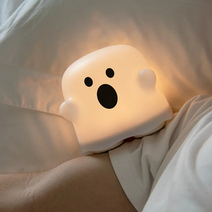 <b>LED</b> Night <b>Light</b> Cute Ghost Silicone Lamp Touch <b>Sensor</b> USB Rechargeable for Birthday Halloween Decoration Gifts for Kids Children - Product Image 3