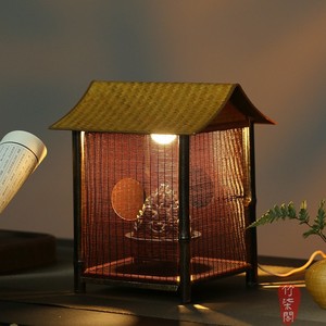 Zhu Qige Handmade Bamboo Lamp E27 <b>Led</b> Tea Room Zen Table Lamp Craft Decor - Product Image 1