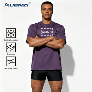 <span class=keywords><strong>T</strong></span>-<span class=keywords><strong>shirt</strong></span> homme à manches courtes Kuenzi Cool Feeling, 87% polyester, 11% coton, 2% élasthanne, 240 GSM, respirant, prê<span class=keywords><strong>t</strong></span> à l'impression. - Product Image 2