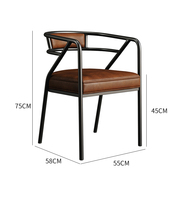 Coiffeuse moderne simple en métal Mobilier léger pour salle à manger d'hôtel de luxe Chaise de maquillage en gros pour la maison, le bureau et l'appartement
