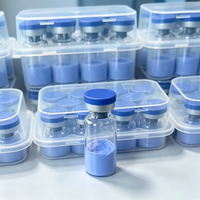 Poudre de peptide de cuivre bleu de haute pureté, matière première cosmétique, poudre lyophilisée GHK-CU, fourniture d'usine du Guangdong, OEM