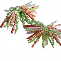 Pinces à cheveux torsadées Korker, attaches pour queue de cheval ludiques, pour fêtes, haute qualité, rouge, blanc et noir avec bande élastique, emballage carton
