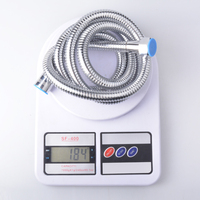 Tuyau de douche extensible en acier inoxydable chromé en métal flexible