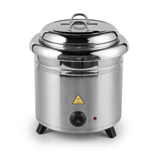 Ensemble de <span class=keywords><strong>buffet</strong></span> chauffe-soupe électrique argenté Pot en acier inoxydable chauffant la restauration pour les traiteurs Restaurant Hôtel Affichage de mariage - Product Image 1