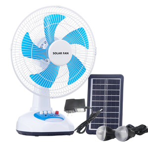 Ventilador de mesa recargable solar portátil de 12 pulgadas con función de Banco de energía Ventilador de mesa de rotación Usb con lámpara Led para el hogar - Product Image 4