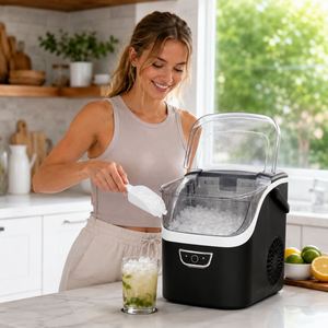 Machine à glaçons souple et masticable 13-15KG/24H, en plastique, pour comptoir, autonettoyante, pour maison, cuisine, bureau, extérieur, voiture, camping-car - Product Image 4