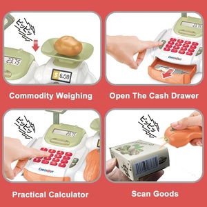 Caja Registradora de juguete para niños, juego de compras con calculadora, caja registradora, escáner, 36 unidades - Product Image 3