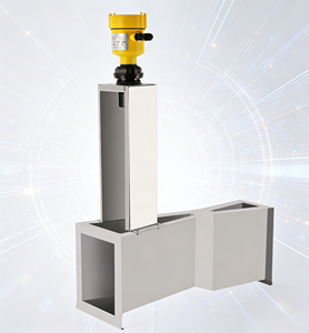 Débitmètre à <span class=keywords><strong>canal</strong></span> ouvert en acier inoxydable haute précision (+/-3%) à ultrasons/type flume pour liquides/eaux usées/irrigation/canaux - Product Image 1