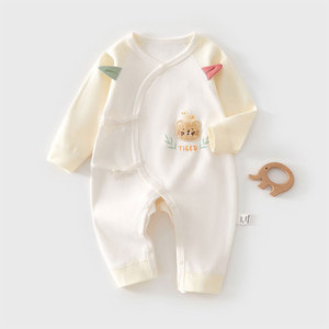 Body de Bebé de Algodón Puro Unisex de 0 a 6 Meses, Traje de Gateo para Primavera y Otoño con Diseño de Tigre - Product Image 1