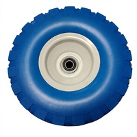 Roue en mousse PU 4.10/3.50-4, pneu anti-crevaison robuste pour chariot de chantier