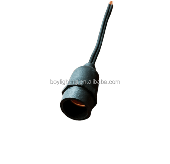 Outdoor Use E14 E26 E27 Ip65 Lamp Socket With Cable Waterproof E27 Lamp