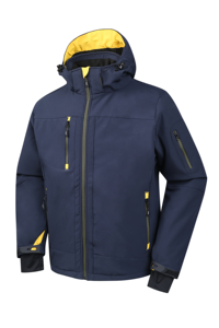 OEM Maßgeschneiderte Kapuzen-Outdoor-Jacke mit Reißverschluss Softshell Fleece Wasserdichte Softshell-Jacke - Product Image 2