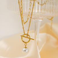 Collier pendentif en perle d'imitation blanche de mariage pour femmes à la mode