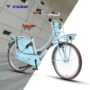 TXED da donna 26 "bici da città <span class=keywords><strong>olandese</strong></span> retrò <span class=keywords><strong>bicicletta</strong></span> da strada urbana con ingranaggi a velocità singola materiale della forcella in alluminio e acciaio - Product Image 1