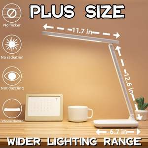Lámpara de Escritorio LED Táctil USB Atenuable, Plegable, Minimalista, Blanca, para Dormitorio de Estudiantes, Venta al Por Mayor - Product Image 4
