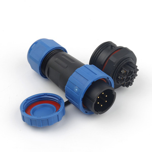 Lp/SP20 IP68 kết nối không thấm nước 2-7 pin nam/Nữ Nylon Nut-<span class=keywords><strong>Lock</strong></span> cho 6-12mm Cáp Bảng điều khiển gắn kết-solderless/vít dây - Product Image 1