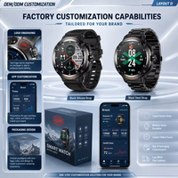 Jam Tangan Pintar dengan Earbud Nirkabel TWS Terintegrasi Chip JL7012 Layar HD 1,46 Inci Tahan Air IP67 Smartwatch Detak Jantung untuk Pria