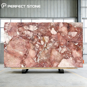 PerfectStone, vente en gros, taille et épaisseur personnalisées, marbre naturel Calacatta rouge pour hôtel de luxe, cuisine, salle à manger - Product Image 1