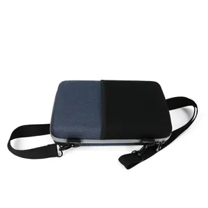 נייד שחור יוקרה אחת כתף מחשב תיק מותאם אישית לוגו קל לשאת מלבני EVA מקרה נייד