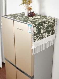 Copertura Antipolvere per Frigorifero e Lavatrice, <span class=keywords><strong>Telo</strong></span> Decorativo con Bordo in Pizzo Floreale, Asciugamano Multiuso per Ogni Atmosfera - Product Image 5