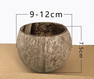 卸売天然ココナッツシェルボウルコンテナ手作り大豆ワックス香りキャンドルウェディングギフト用
