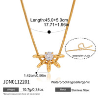 Chaîne à maillons en acier inoxydable plaqué or 18 carats Gaovo pour femme, avec pendentif multi-anneaux en zircon blanc de laboratoire, style serpent, tendance