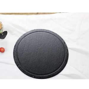 Platos Biodegradables Personalizados para Restaurantes, Platos Redondos de Pizarra para <span class=keywords><strong>Sushi</strong></span> y Filetes con Ranura - Product Image 3