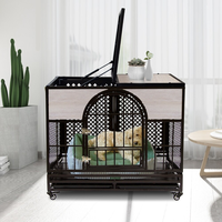 Vente en gros niche pour chien moderne intérieur maison bureau meubles de caisse pour animaux de compagnie multifonctionnel en bois conception chenil pour chien