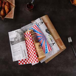 Custom Logo Printing Hamburger Wrapping <b>Paper</b> <b>Tissue</b> Packaging Greaseproof Wax <b>Paper</b> Coated Oil Proof <b>Paper</b> - Product Image 2