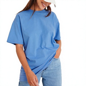 <b>Women's</b> Plus Size Casual Short Sleeve T-<b>Shirt</b> Front Logo Embroidery O-Neck Loose Fit 100% Cotton Eco-Friendly - Product Image 3